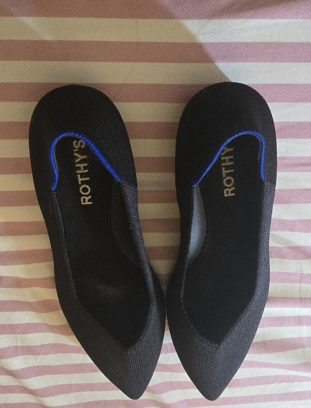 Rothy's The Point Solid Black Size W7